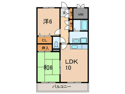 パストラルコート(2LDK/1階)の間取り写真