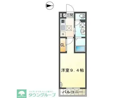 エバーリーフ(1K/2階)の間取り写真