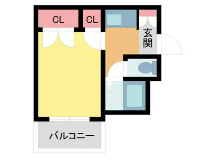 ガーデンヒルズマルエー(1K/3階)の間取り写真