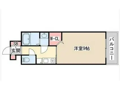 グレンパーク兵庫駅前(1K/7階)の間取り写真