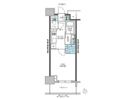 TENAS池下(1K/5階)の間取り写真