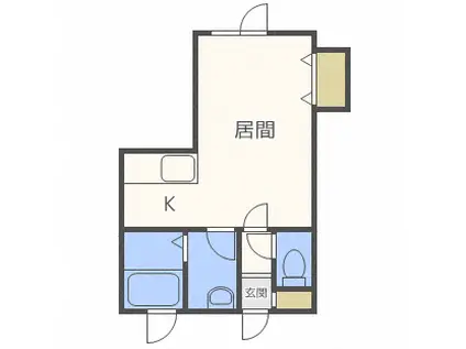 RT-III(1K/3階)の間取り写真
