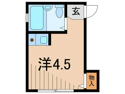 ハイツ上ノ台(ワンルーム/2階)の間取り写真