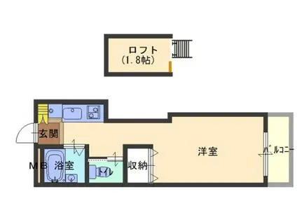 ジュネス伊伝居(ワンルーム/5階)の間取り写真