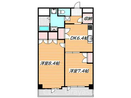 EPAC SPORTS RESIDENCE(2DK/1階)の間取り写真