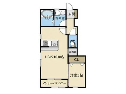 サンハイム聖籠(1LDK/1階)の間取り写真