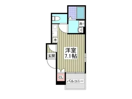 クリスティー(ワンルーム/1階)の間取り写真