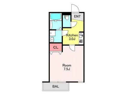 DOコーポ(1K/3階)の間取り写真