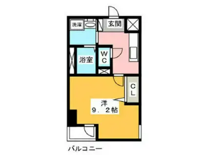 ARTIZA浅間町(1K/4階)の間取り写真
