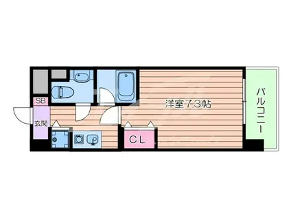 アヴァンセクール京橋南(1K/4階)の間取り写真