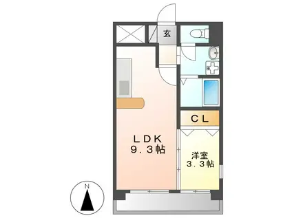 T&KエステートⅠ(1LDK/4階)の間取り写真