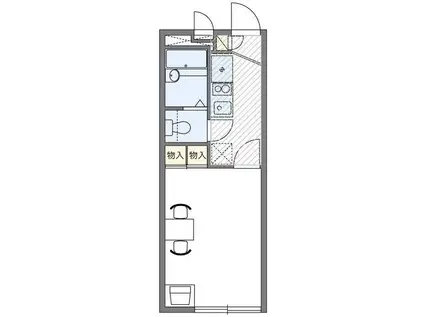 レオパレス都筑(1K/2階)の間取り写真
