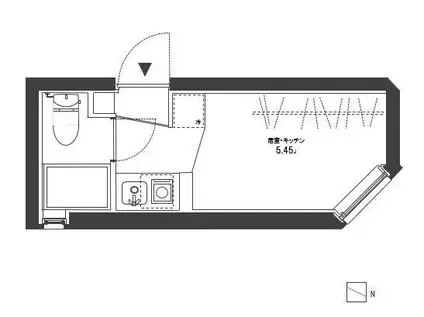 SK2925(ワンルーム/2階)の間取り写真