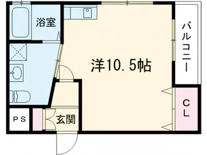 カーサ・新在家マンション(ワンルーム/2階)の間取り写真