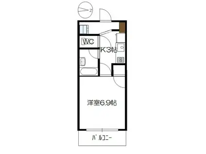 センチュリーコート(1K/4階)の間取り写真