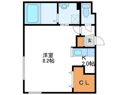 BOULE・DE・NEIGEブールドネージュ(1K/1階)の間取り写真