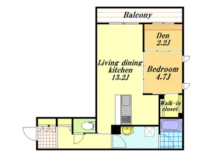 BONCLAIR(1SLDK/1階)の間取り写真