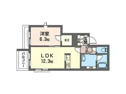 PREMIAS荻窪(1LDK/1階)の間取り写真