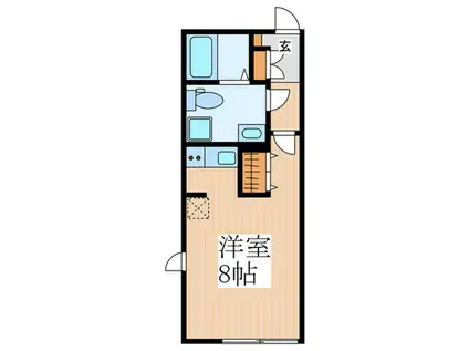 PASEO四ツ谷(ワンルーム/2階)の間取り写真