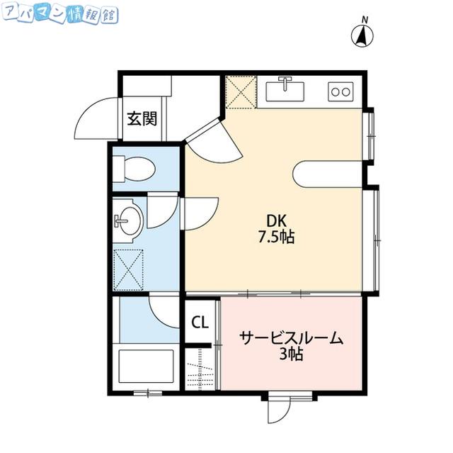 フレンド沼垂A(ワンルーム/1階)の間取り写真
