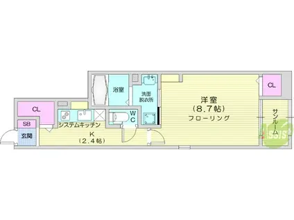 アーブル ア クロシェット(1K/1階)の間取り写真