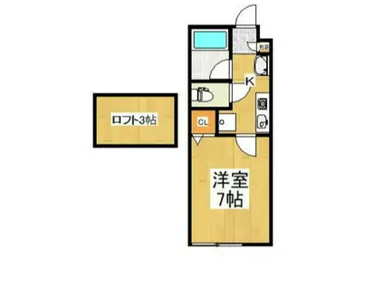 ラ・エスペランサ(1K/1階)の間取り写真