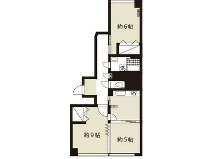 湯島ハイタウンA棟(2LDK/7階)の間取り写真