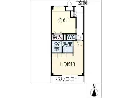 レザン ブライド(1LDK/1階)の間取り写真