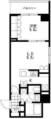 プライマル錦糸町(1LDK/3階)の間取り写真