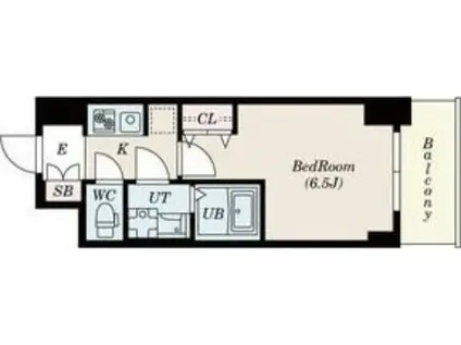 S-RESIDENCE阿波座ウエスト(1K/3階)の間取り写真