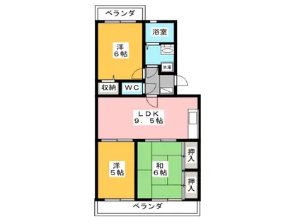 メゾン・ド・エソールI(3LDK/3階)の間取り写真