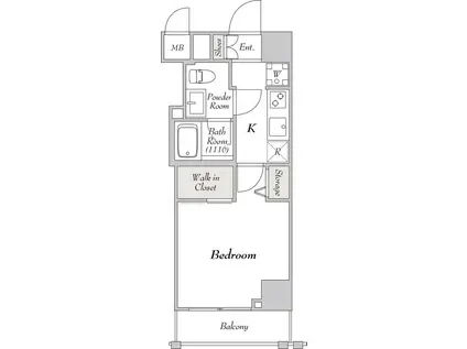 ミリアレジデンス駒込(1K/3階)の間取り写真