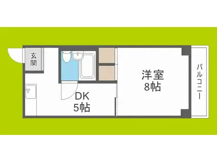 エクセレンスハイツ(1DK/4階)の間取り写真