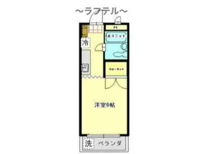 サンアベニュー池田(1K/2階)の間取り写真