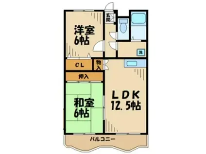 カーサエスペランサ(2LDK/1階)の間取り写真