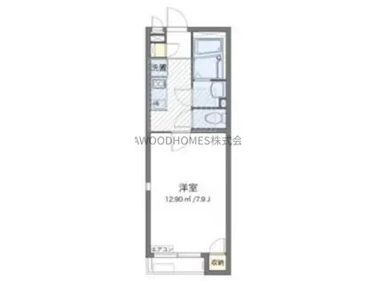 ミランダグリーンステージ八景(1K/1階)の間取り写真