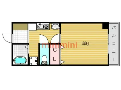 エクセレンスKU(1K/4階)の間取り写真