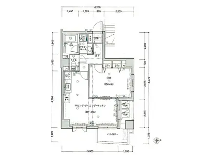 SINーCITY中野(1LDK/7階)の間取り写真