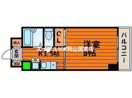 エスペランサ津島(1K/7階)の間取り写真
