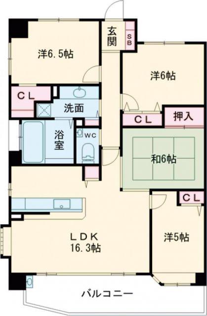 レイセニット奈良グラン・ヴェルジェ 条件変更しております(4LDK/4階)の間取り写真