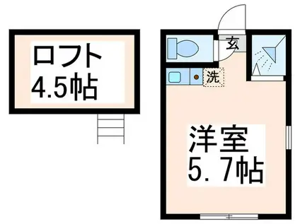 ユナイト小机マイネルリーチ(ワンルーム/1階)の間取り写真