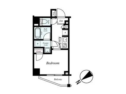 AXAS中野新江古田(1K/2階)の間取り写真