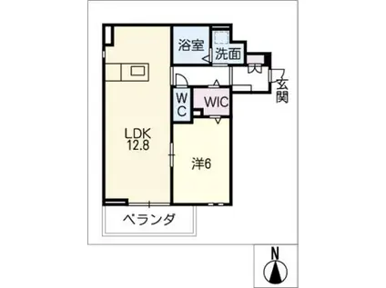 ラシーネ御器所(1LDK/3階)の間取り写真