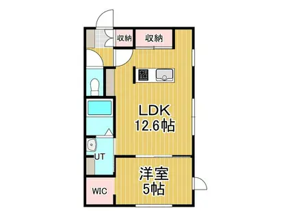 NORFINO LYDEA I(1LDK/1階)の間取り写真