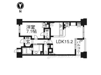 ライオンズマンション烏丸通(1LDK/5階)の間取り写真