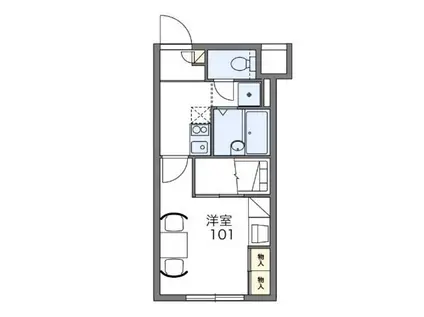 レオパレスサランズ日吉(1K/4階)の間取り写真