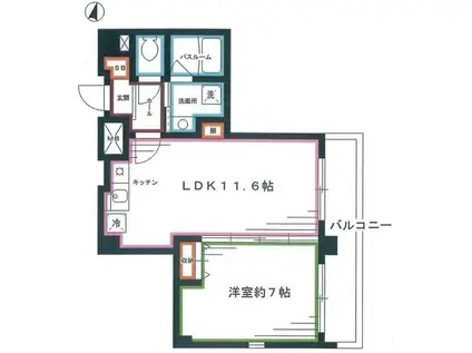 ウィステリアステージI(1LDK/6階)の間取り写真