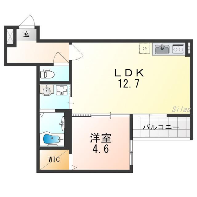 GRAND CIEL(1LDK/1階)の間取り写真