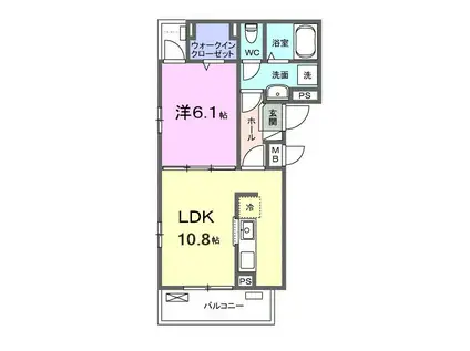 ルミエール(1LDK/3階)の間取り写真