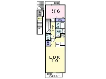 メゾン・ド・プチ・フルールI(1LDK/2階)の間取り写真